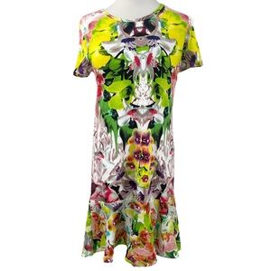 Prabal Gurung for Target Multicolor Floral Drop Waist T-shirt Dress Size Medium